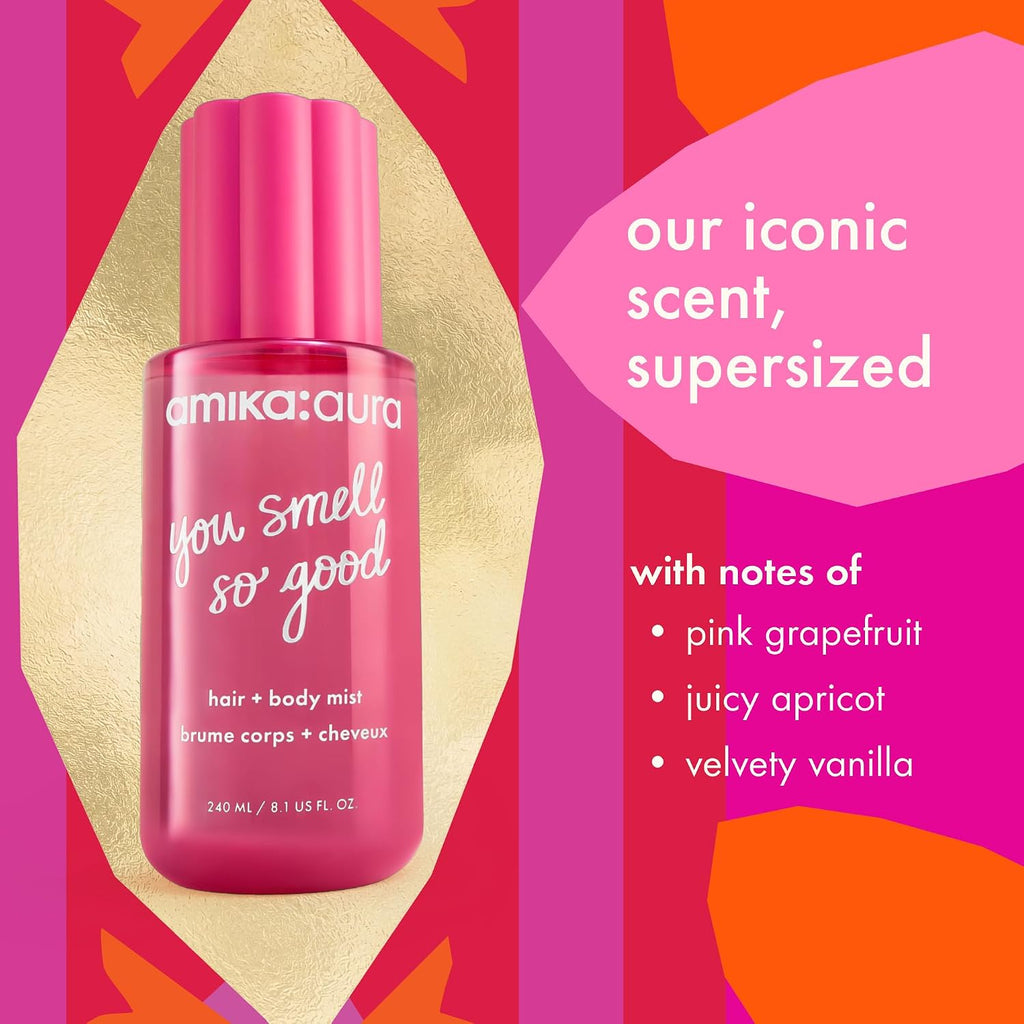 Amika | Body Spray Pink Grapefruit, Apricot & Vanilla — 240 ml (8.12 fl oz)