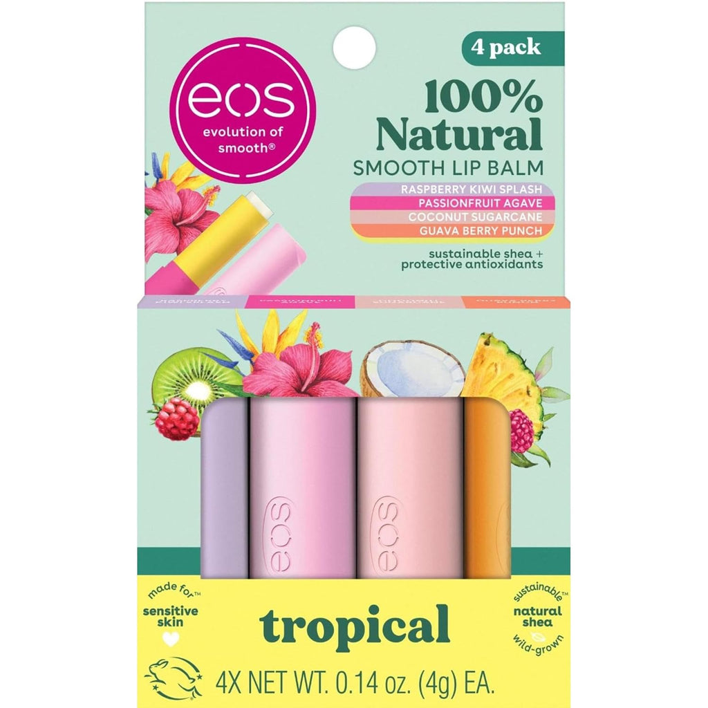 eos | Tropical Lip Balm Sticks — 4 Pack