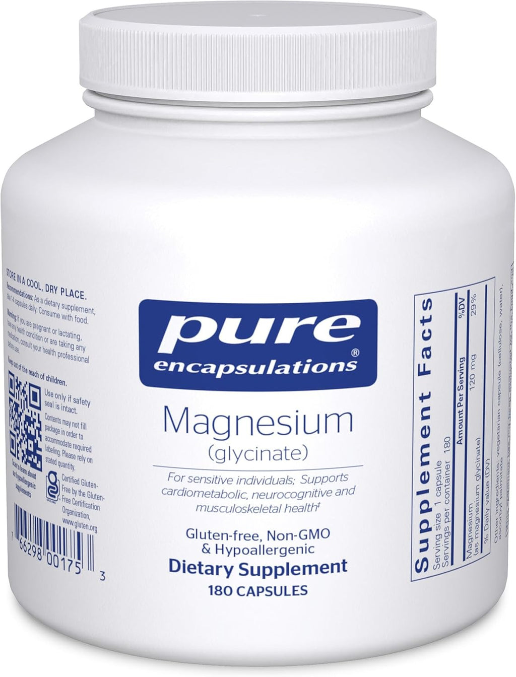 Pure Encapsulations Magnesium (Glycinate) Supplement – 90 Capsules
