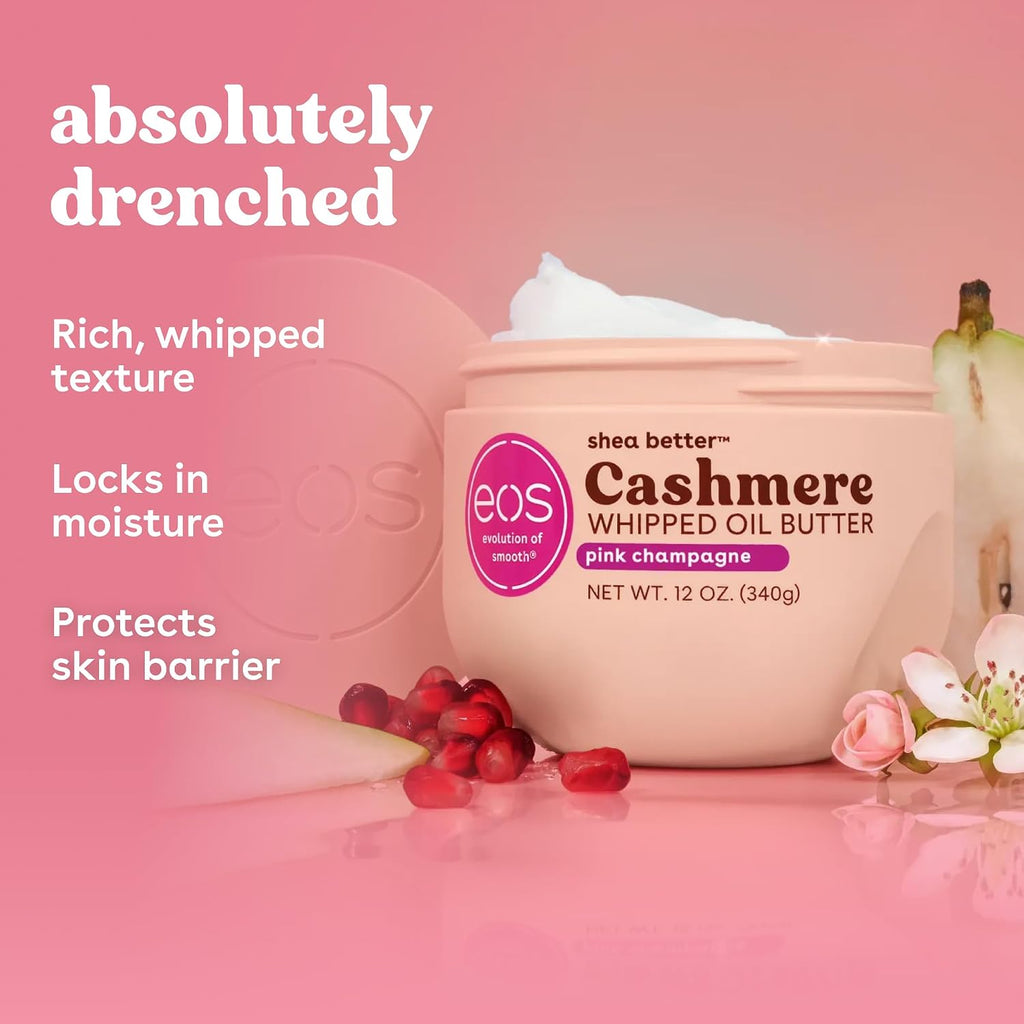 eos | Pink Champagne Whipped Oil Body Butter Shea Butter — 12 fl oz