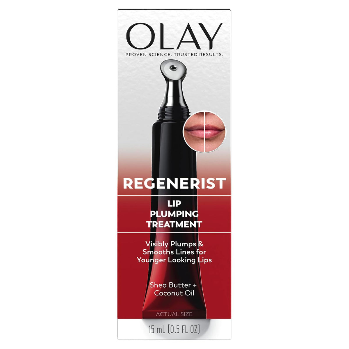 Olay Regenerist lip plumping treatment packaging on a white background