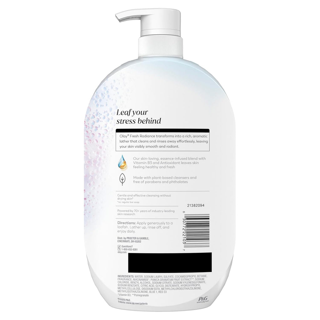 Bottle of skincare product with pump and label on a white background