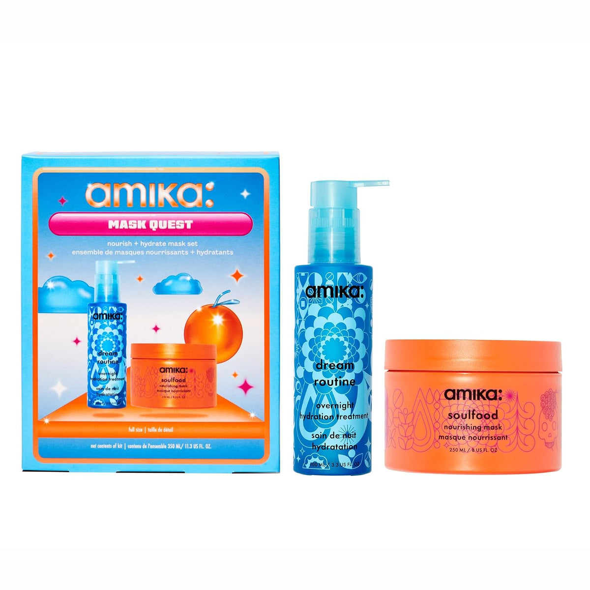 Amika | Soulfood & Dream Routine Hydrating Hair Mask Set — 2 Pieces