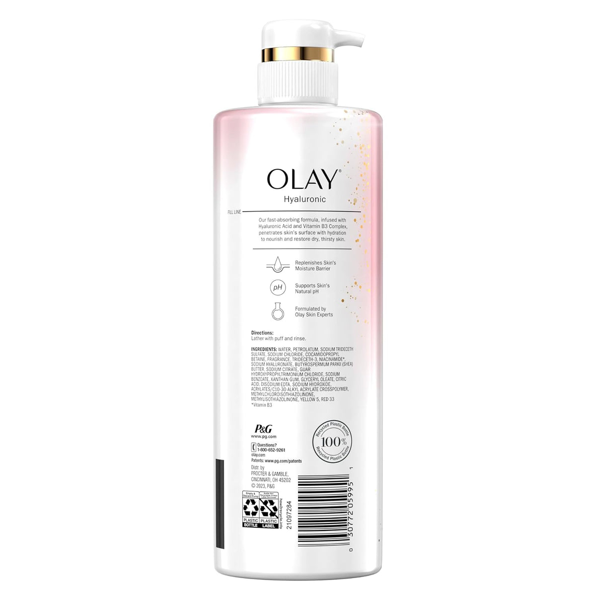 Olay | Body Wash Repair Serum Hyaluronic Acid Niacinamide Repair Lipids Intensely Hydrating All Skin — 80 fl oz (4-Pack)