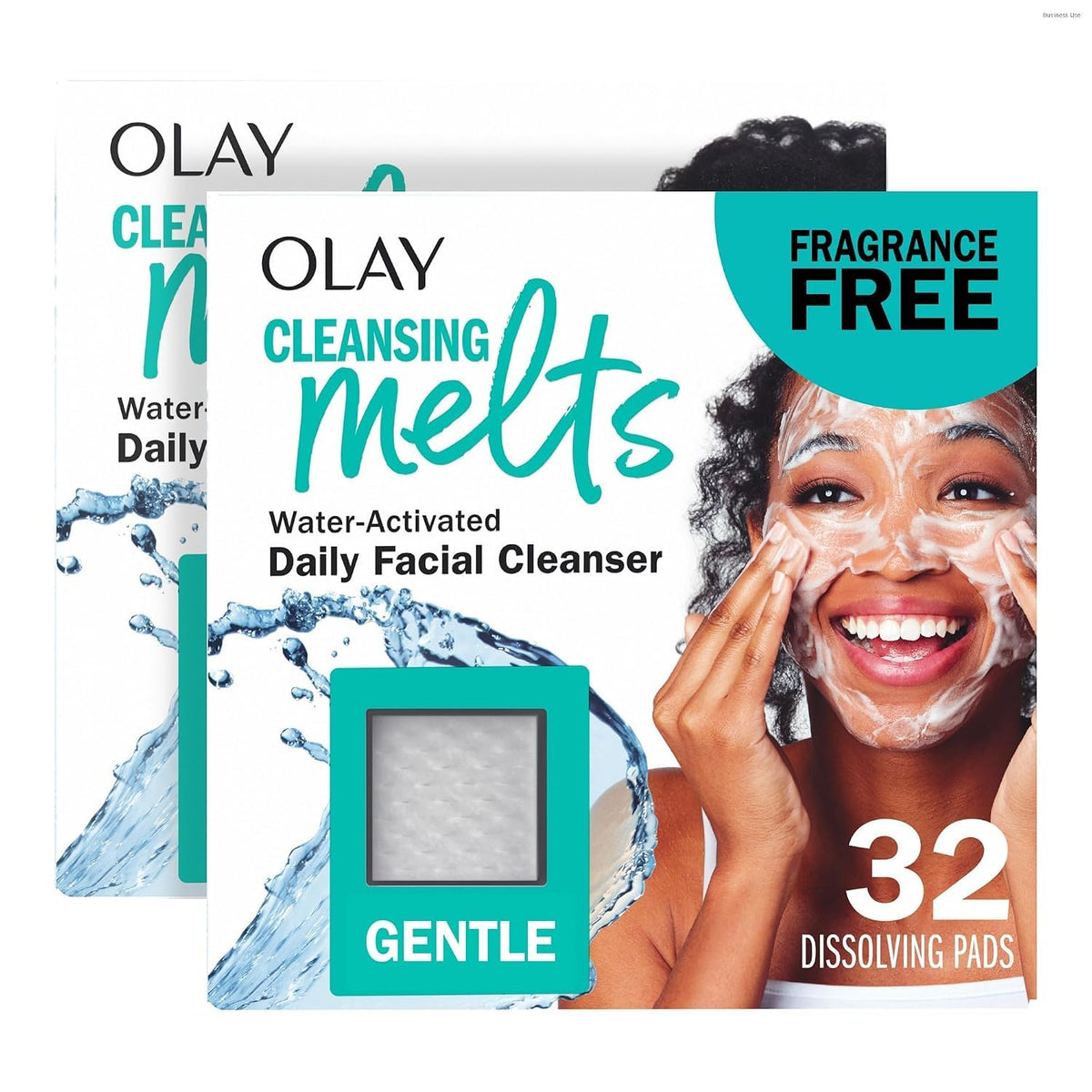 Olay | Cleansing Melts Face Wash Sensitive Skin Unscented Dissolving Pads — 64 Count