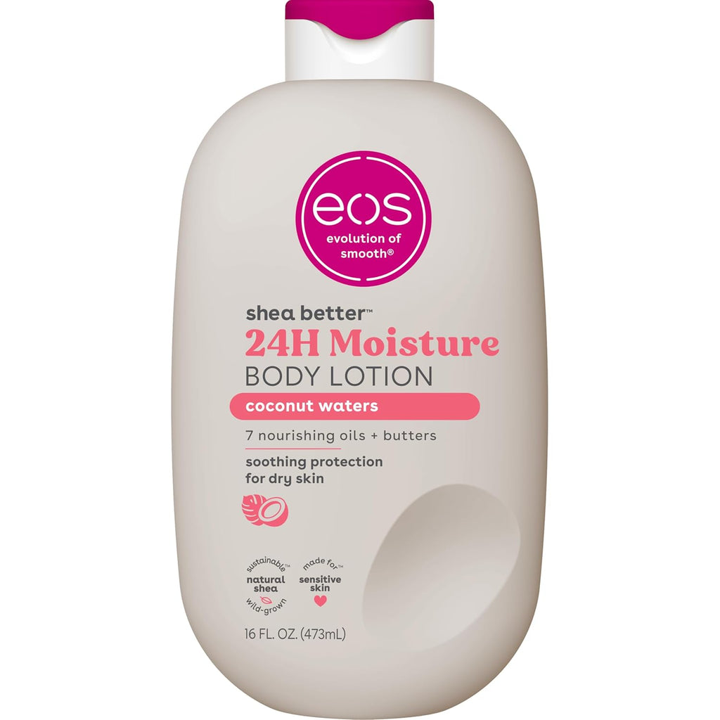 eos | Shea Better Body Lotion Coconut Waters Shea Butter 24-Hour Hydration Lightweight — 16 fl oz
