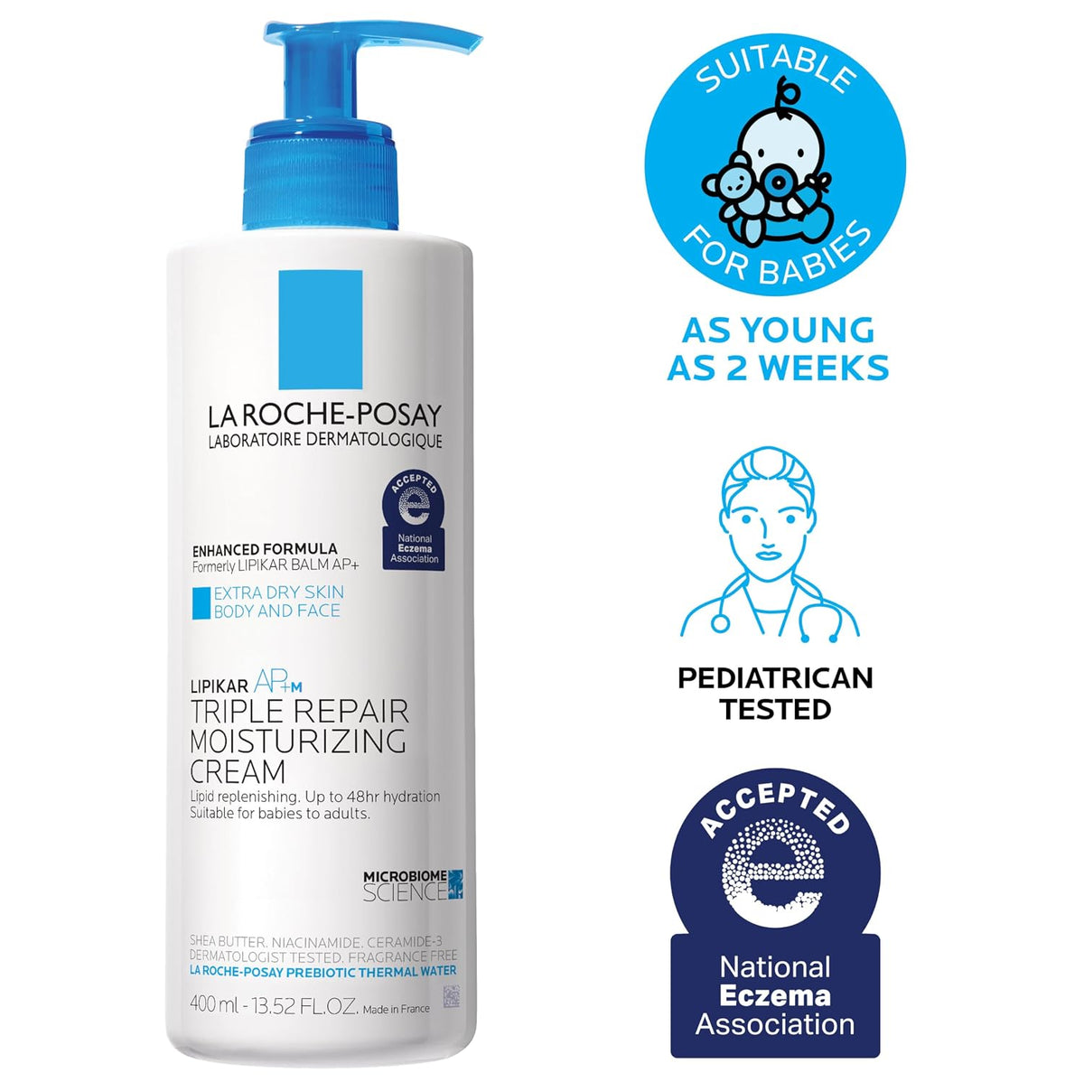 Lipikar Balm AP+ Body & Face Moisturizer + Cleansing Oil Set by La Roche-Posay — 27.04 fl oz (2-Piece Set)