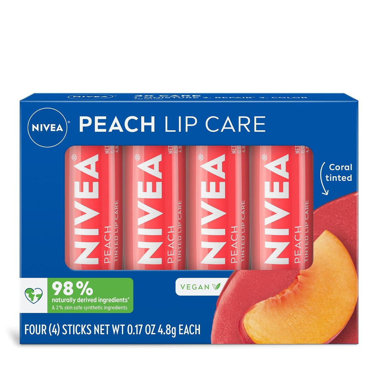 NIVEA Tinted Lip Care Balm Variety Pack