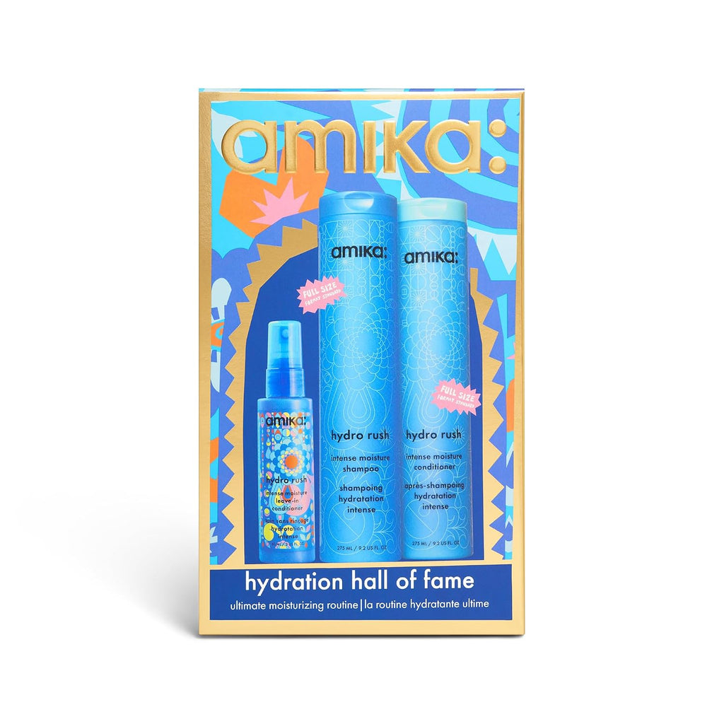 Amika | Hydro Rush Shampoo, Conditioner & Leave In Gift Set — 3 Pieces