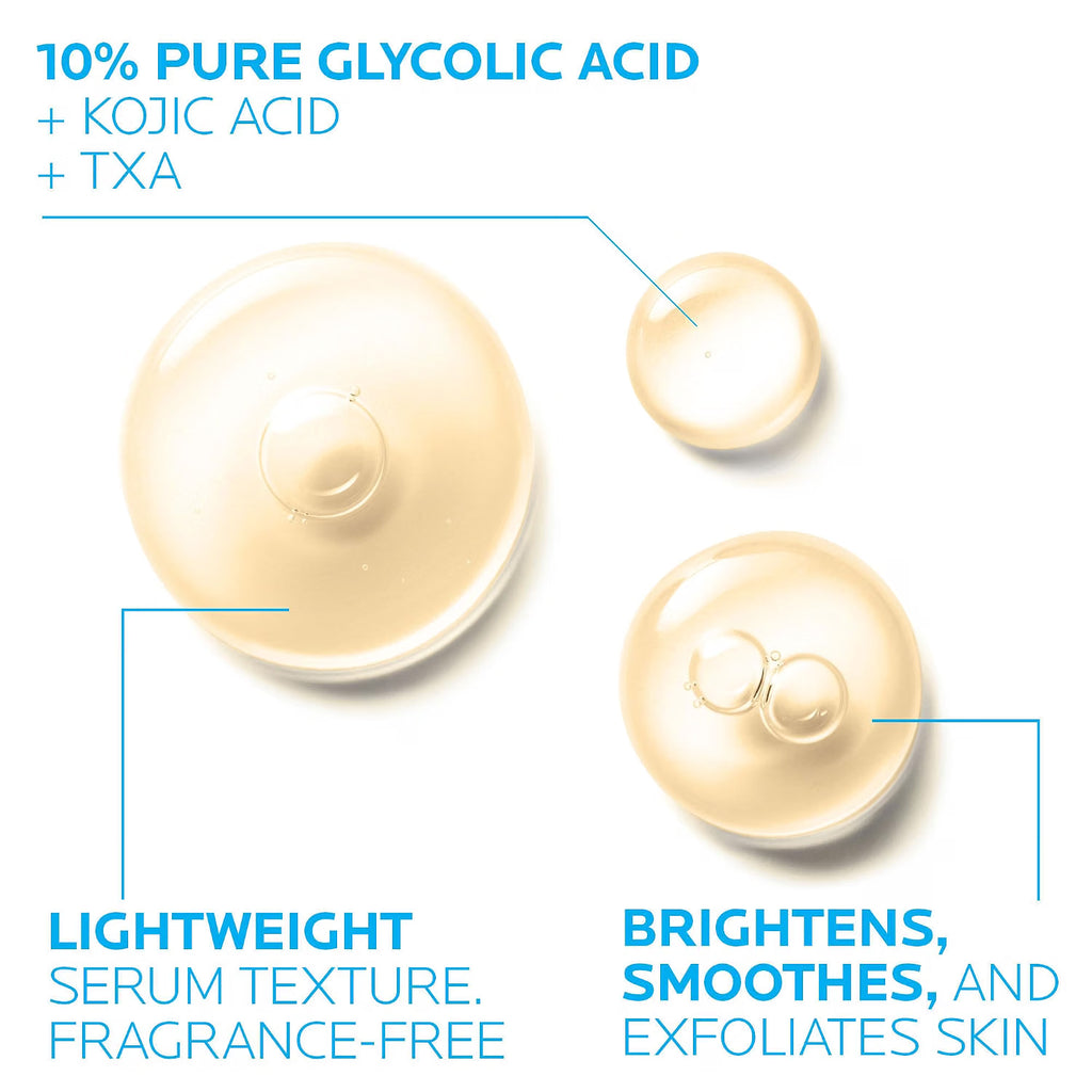 Skincare product with text highlighting ingredients and benefits on a white background