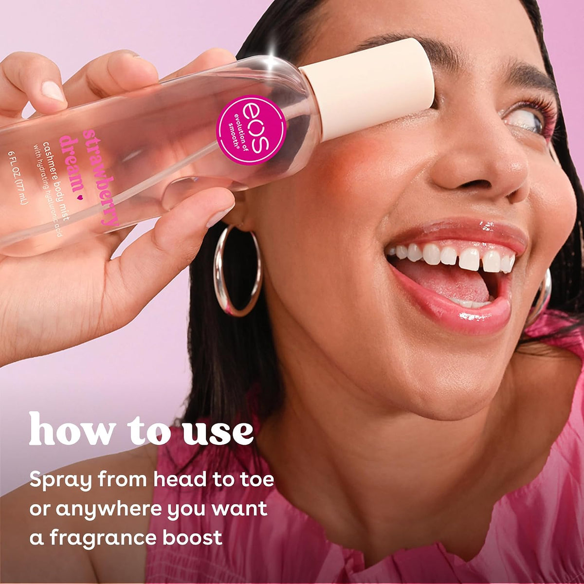 eos | Strawberry Dream Body Mist Hyaluronic Acid — 6 fl oz