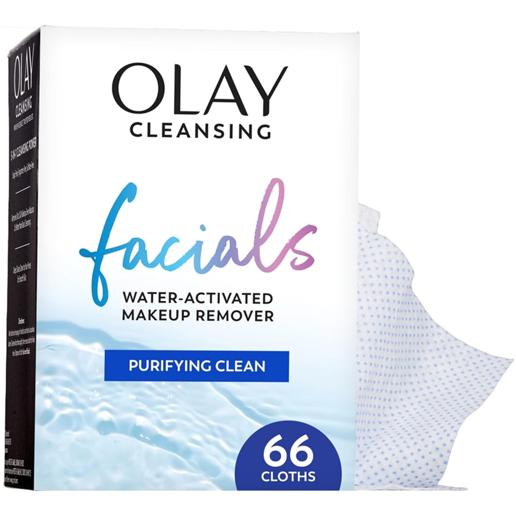 Olay | 5-in-1 Cleansing Cloths Face Wipes Makeup Remover Vitamin E Purifying Fragrance Free — 66 Count