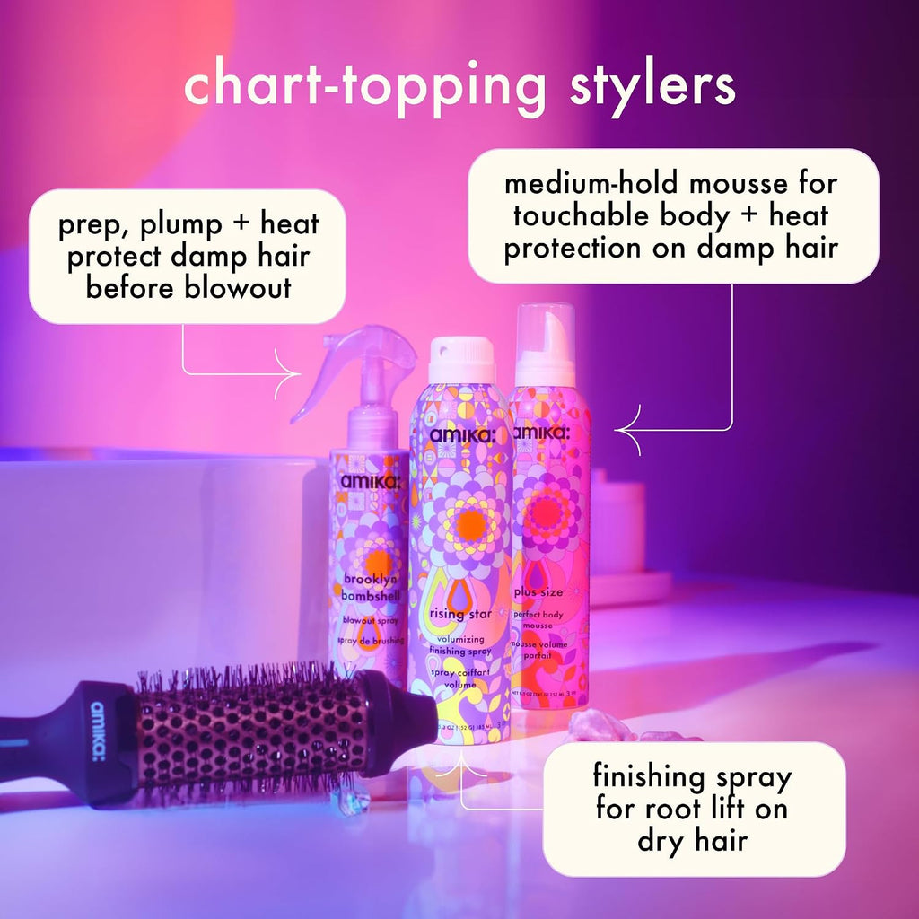 Amika | Lightweight Root Lift Spray for Fine & Thin Hair Berry