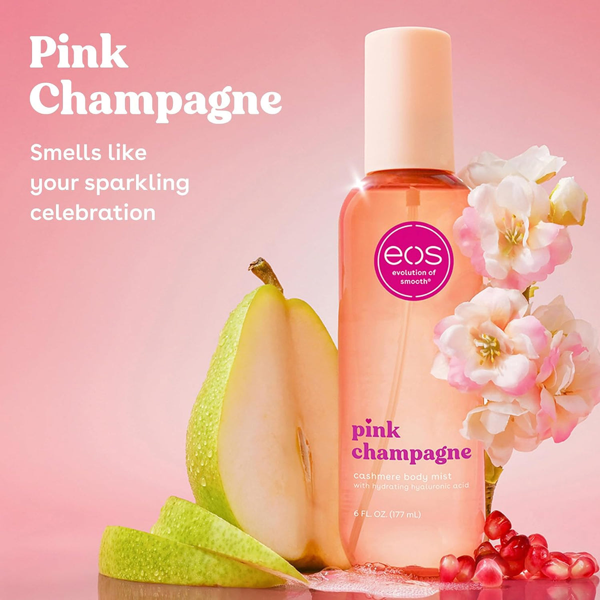 eos | Pink Champagne Body Mist Hyaluronic Acid — 6 fl oz