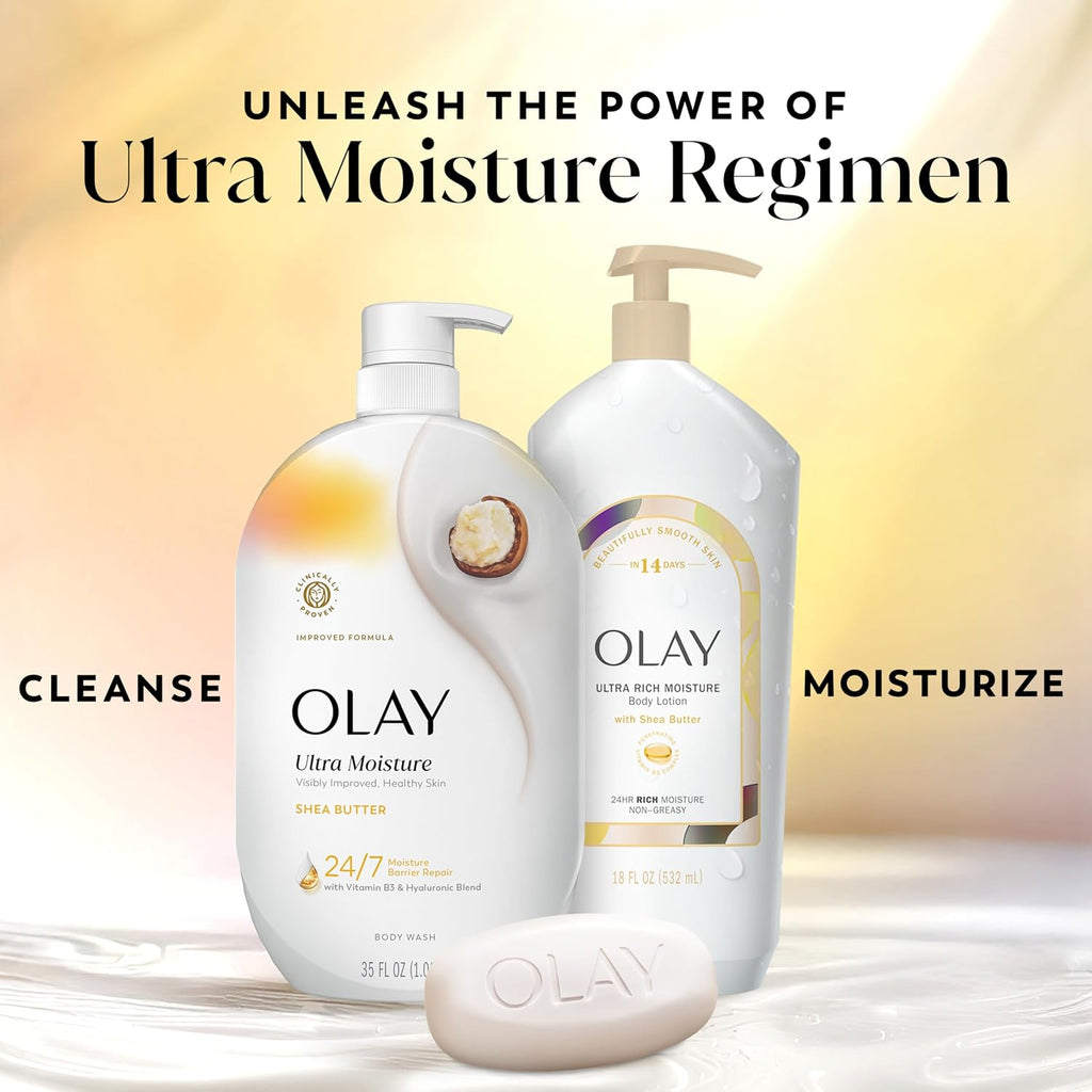 2 white bottle of PEG Beauty clinically proven all day moisture body wash, 