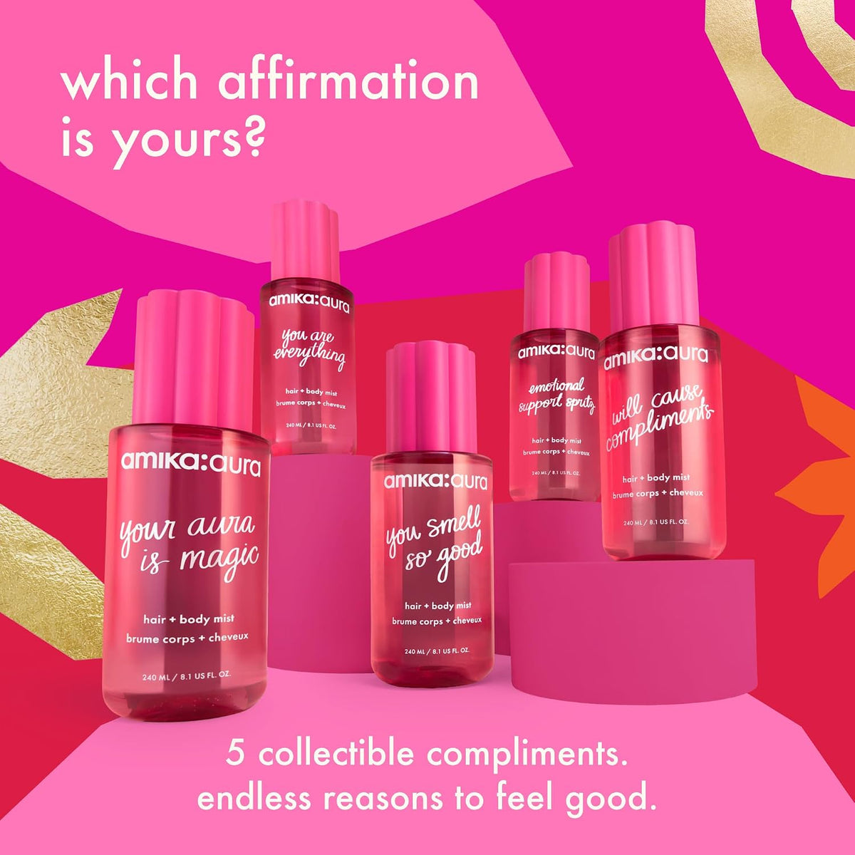 Amika | Body Spray Pink Grapefruit, Apricot & Vanilla — 240 ml (8.12 fl oz)