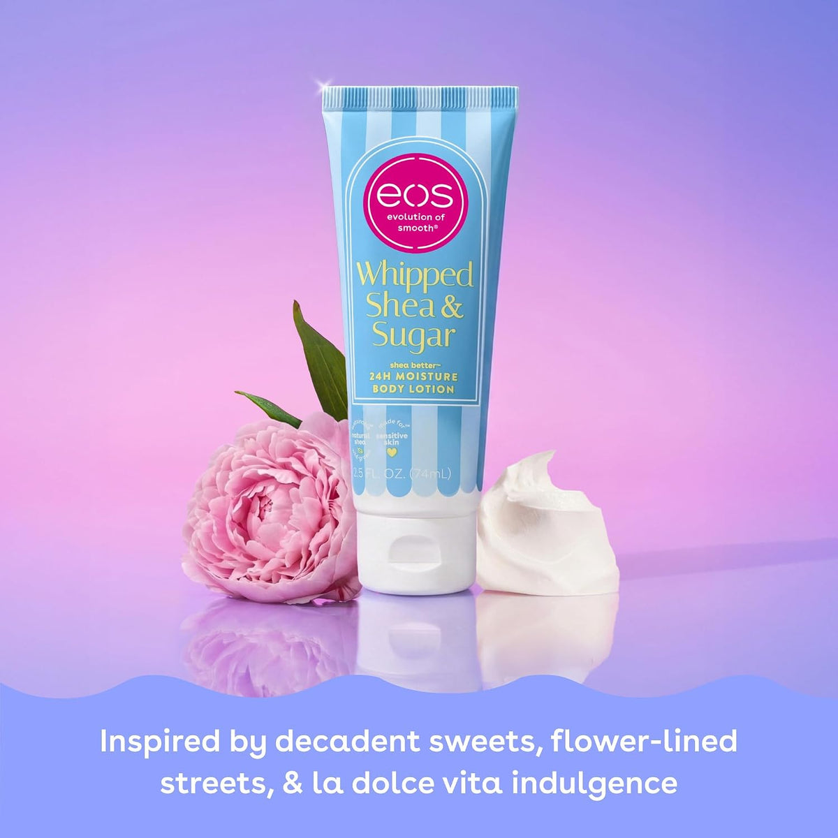 eos | Shea Better Mini Body Lotion Dolce Vita Shea Butter 24-Hour Hydration Travel Size — 2.5 fl oz