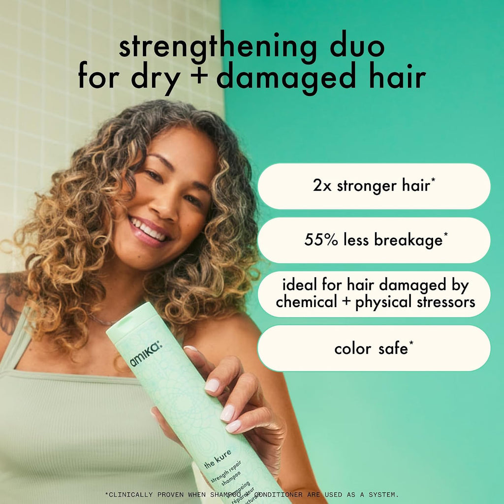 Amika | Bond Strengthening Shampoo for Damaged Hair Amber