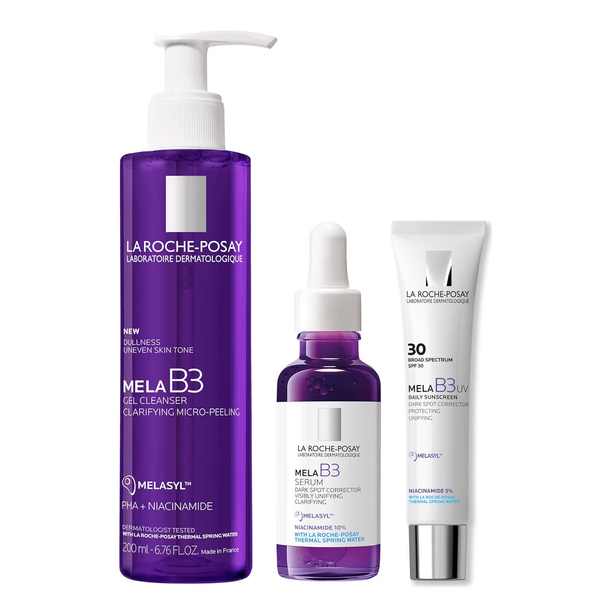 Mela B3 Dark Spot Correcting Skincare Routine Set by La Roche-Posay — 3 Pieces