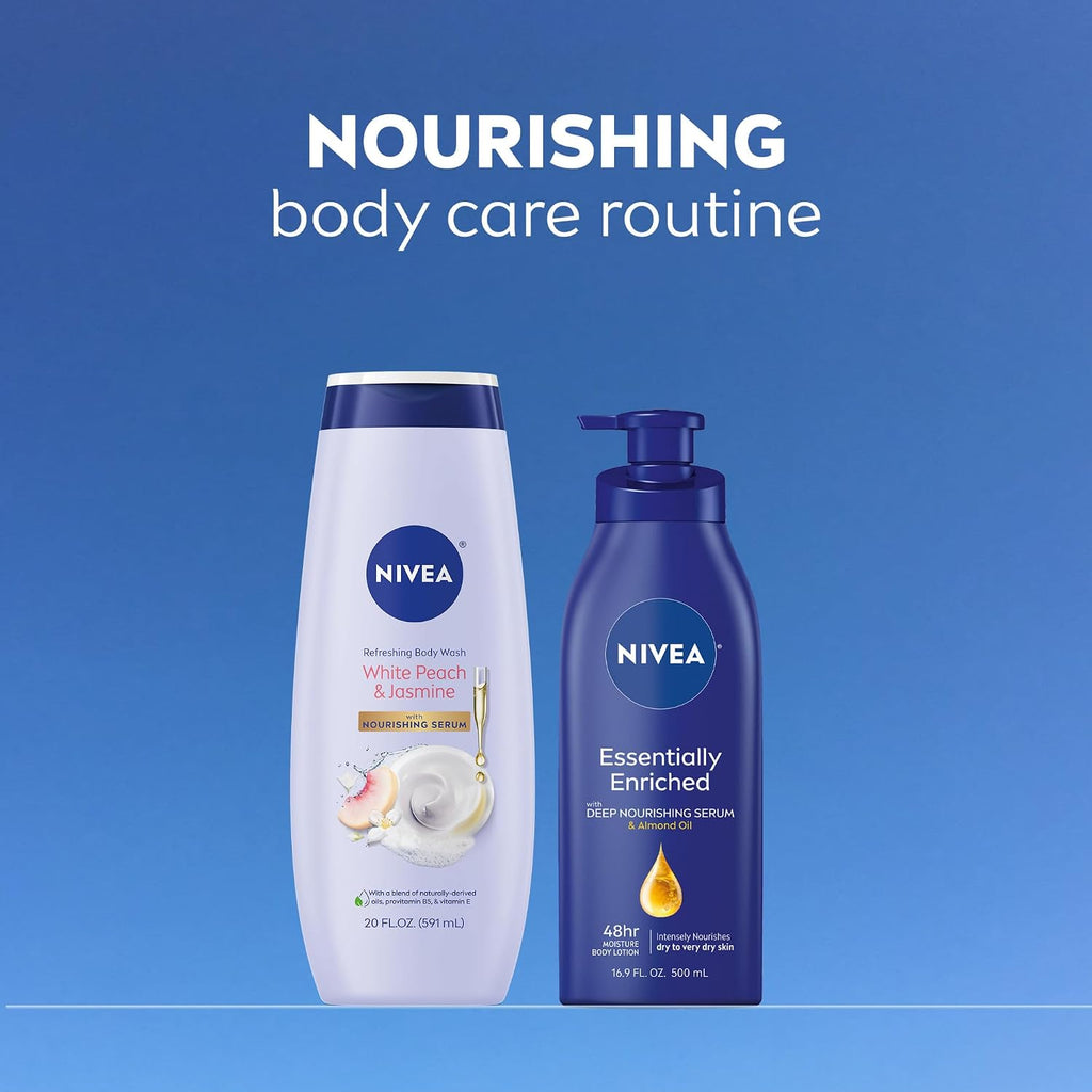 NIVEA White Peach &amp; Jasmine Body Wash with Nourishing Serum