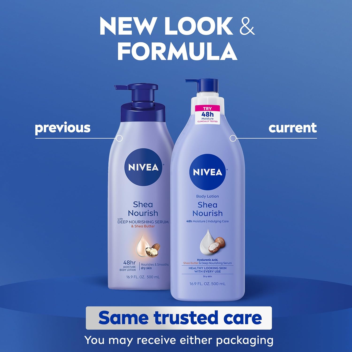 NIVEA Shea Nourish Body Lotion with Hyaluronic Acid