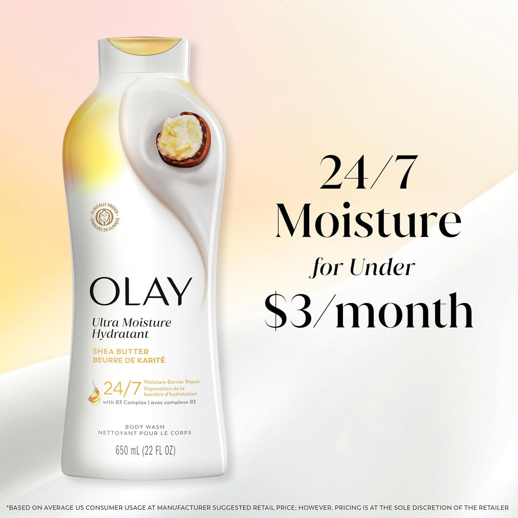 Olay | Body Lotion Ultra Moisture Shea Butter Vitamin B3 Hyaluronic — 88 fl oz (4-Pack)