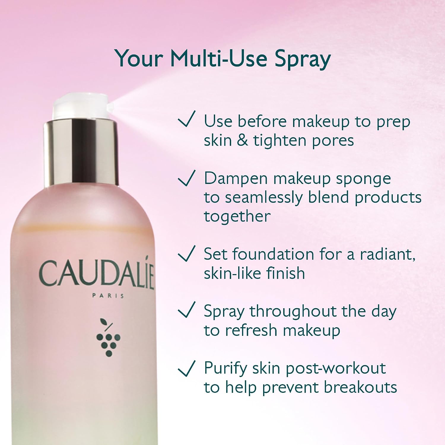 Caudalie Beauty Elixir Prep, Set, Glow Face Mist