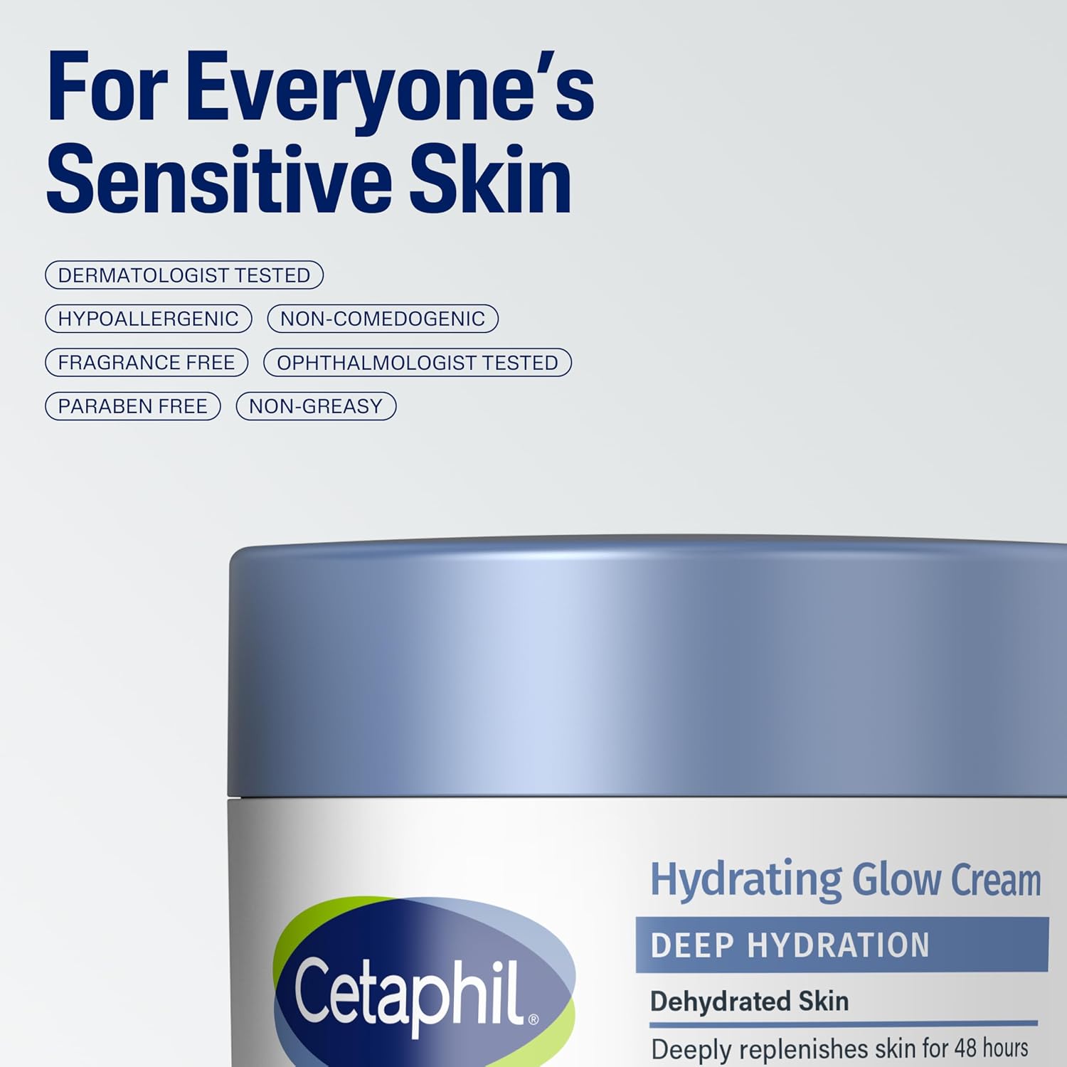 Cetaphil Deep Hydration Healthy Glow Daily Face Cream for Dry Sensitive Skin