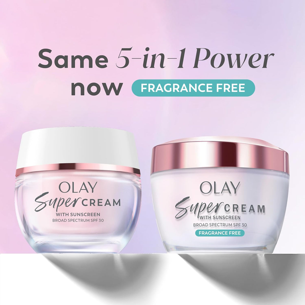 Olay | Super Cream 5-in-1 Face Moisturizer SPF 30 Niacinamide Vitamin C Collagen Peptide Hyaluronic Acid Fragrance Free — 1.7 fl oz