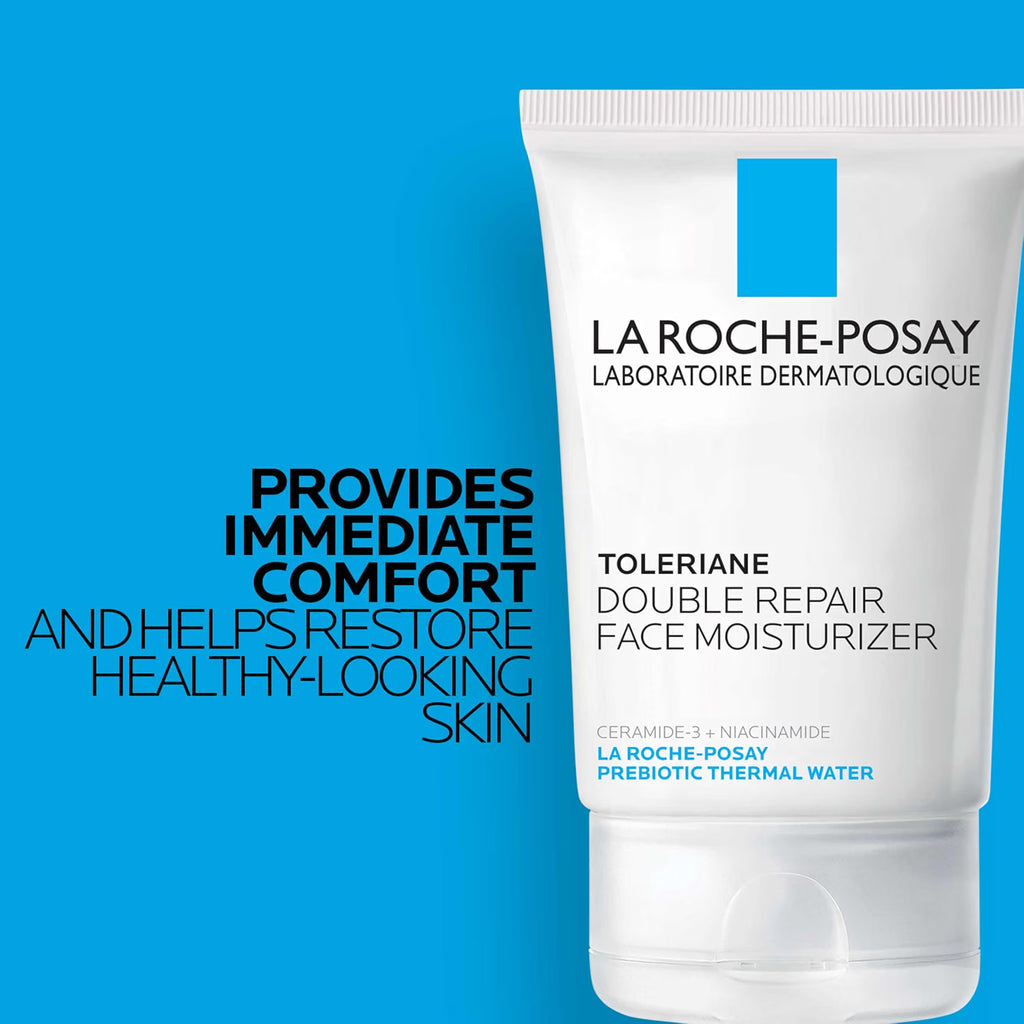 Toleriane Cleanser + Double Repair Moisturizer + Hyalu B5 Serum Set by La Roche-Posay — 3 Pieces