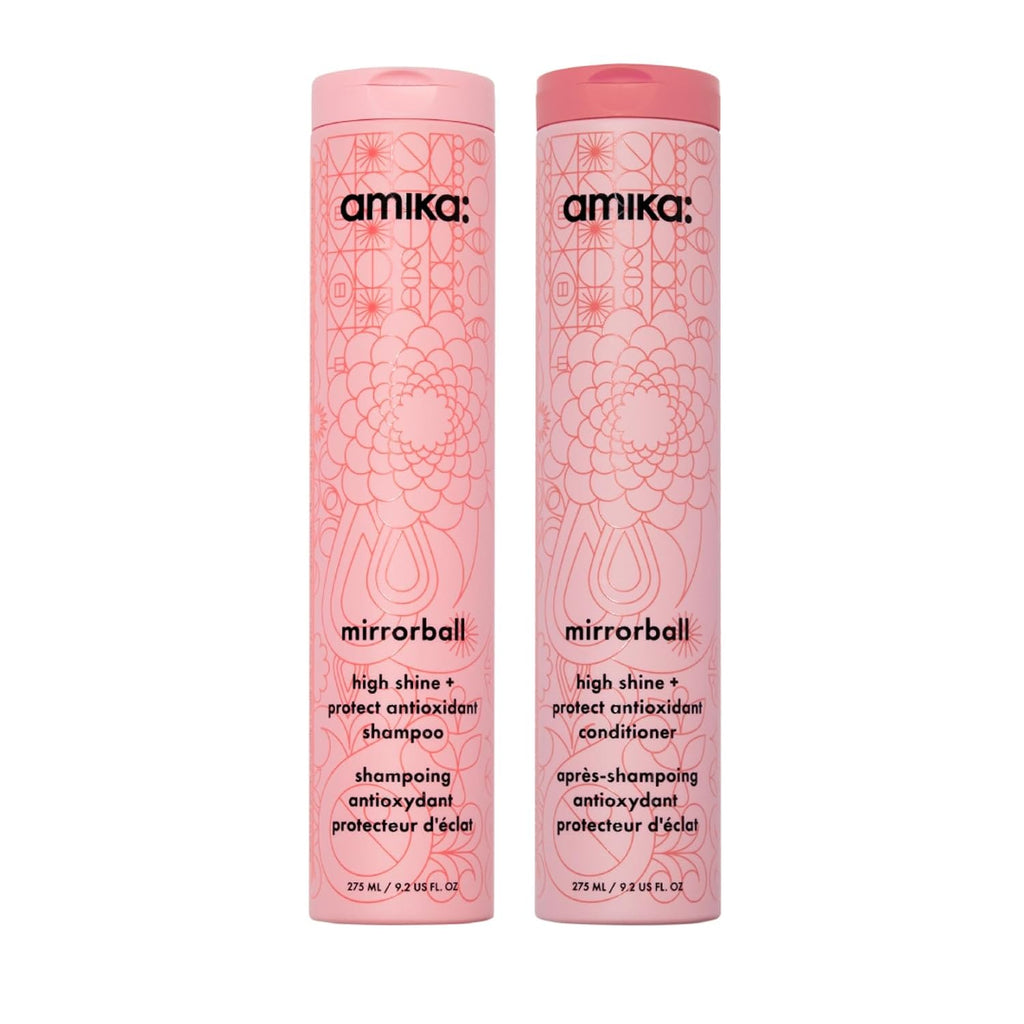 Amika | Mirrorball High Shine + Protect Shampoo & Conditioner Duo — 18.5 fl oz Total