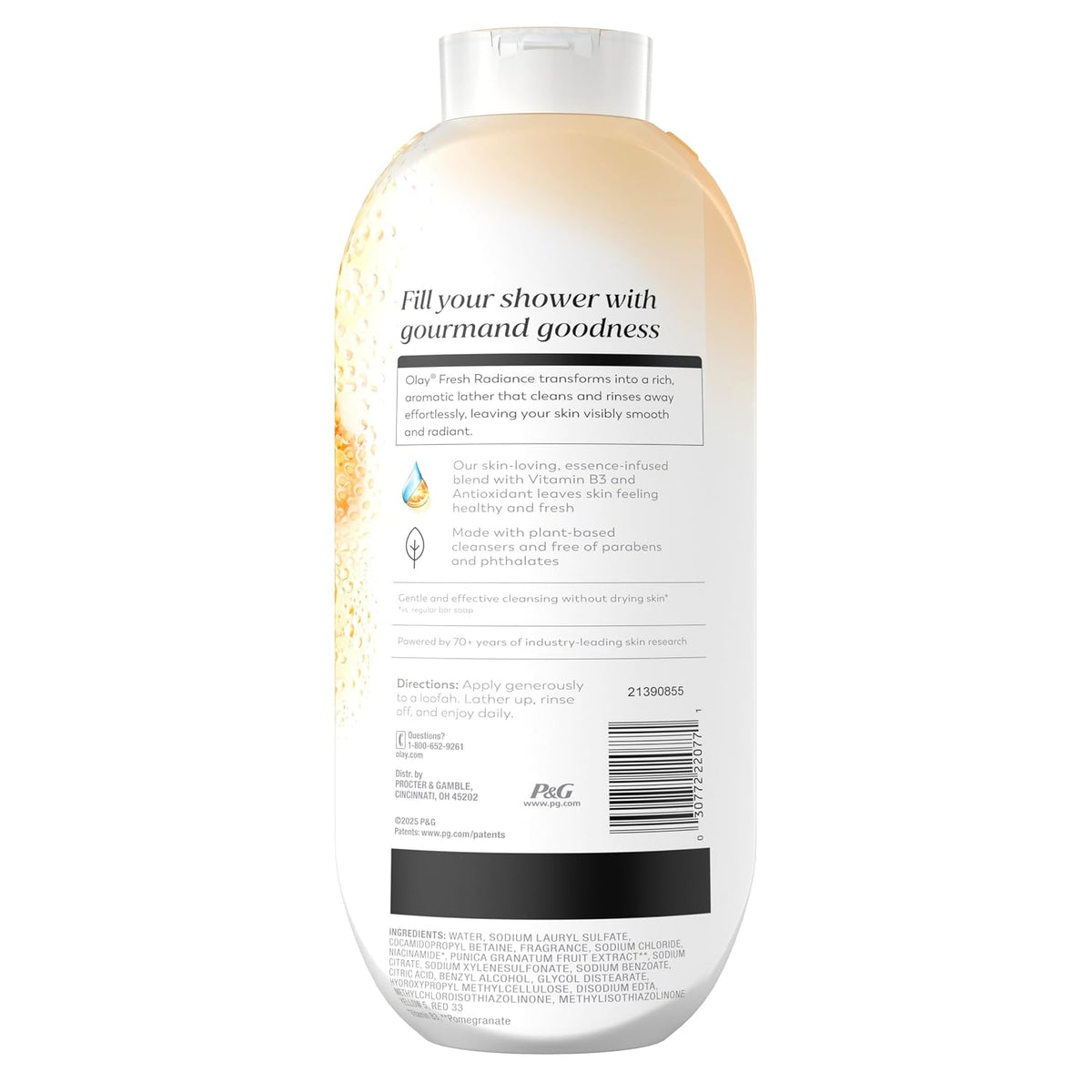 Olay | Body Wash Fresh Radiance Vitamin B3 Antioxidant Vanilla Blossom Apricot — 22 fl oz