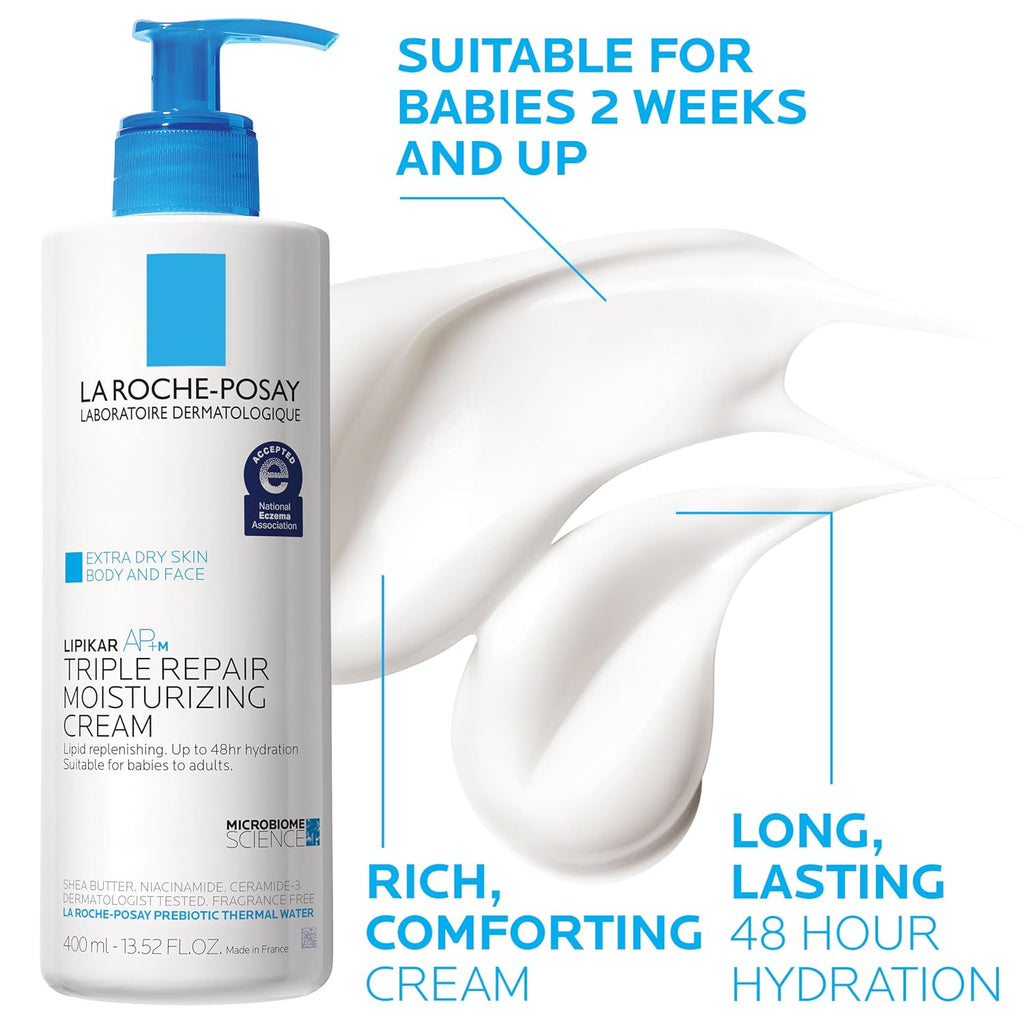 Lipikar Balm AP+ Body & Face Moisturizer + Cleansing Oil Set by La Roche-Posay — 27.04 fl oz (2-Piece Set)
