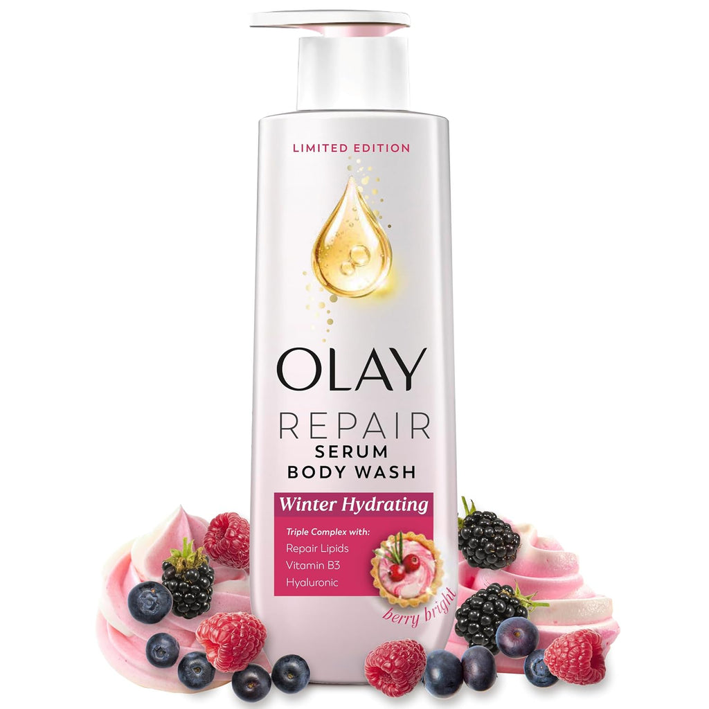 Olay | Body Wash Repair Serum Hyaluronic Acid Niacinamide Repair Lipids Berry Bright Limited Edition — 20 fl oz