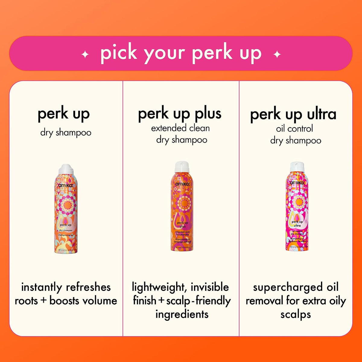 Amika | Perk Up Plus Extended Clean Dry Shampoo