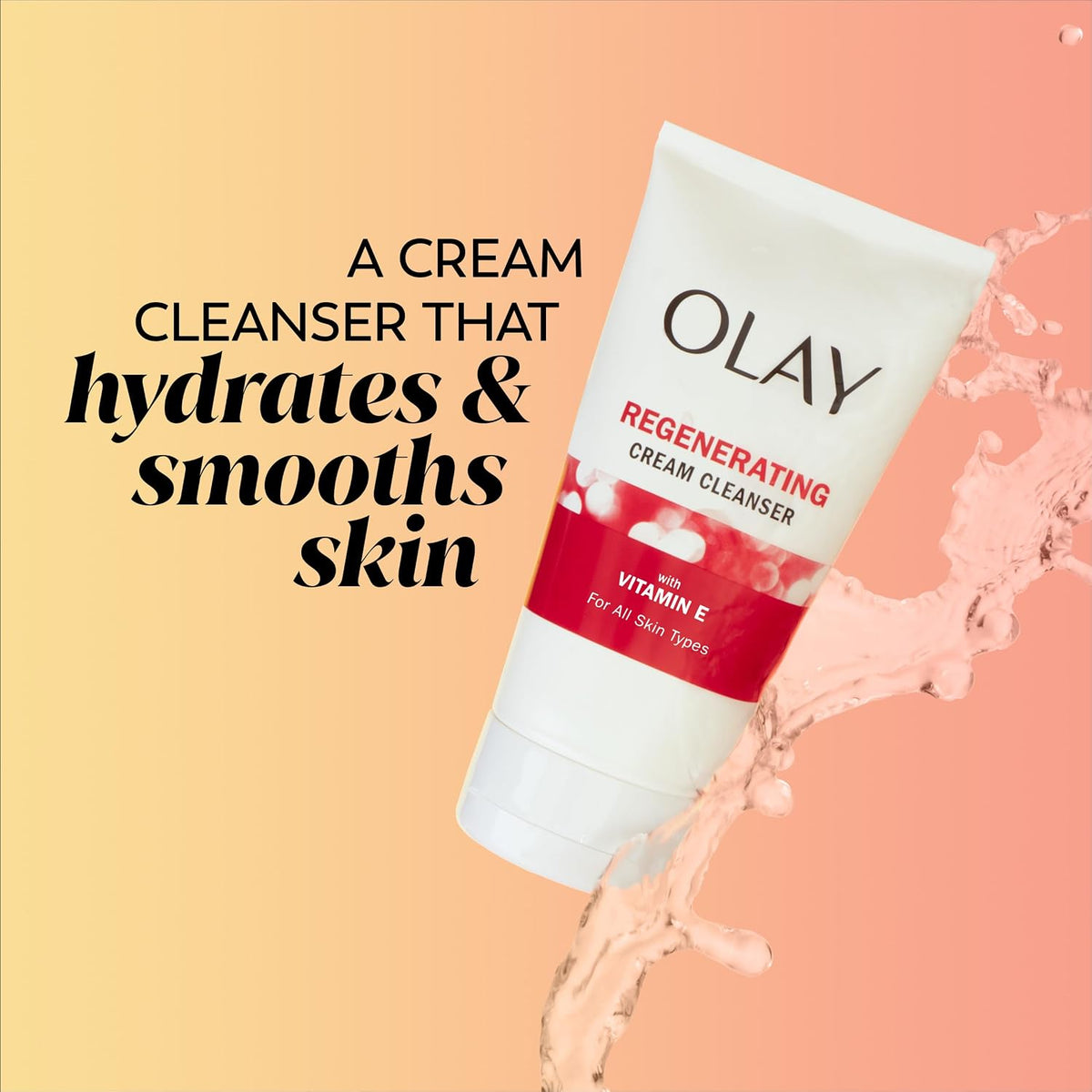 Olay | Regenerist Renewing Cream Face Cleanser Amino Peptide Vitamin B5 Salicylic Acid — 5 fl oz (Pack of 3)