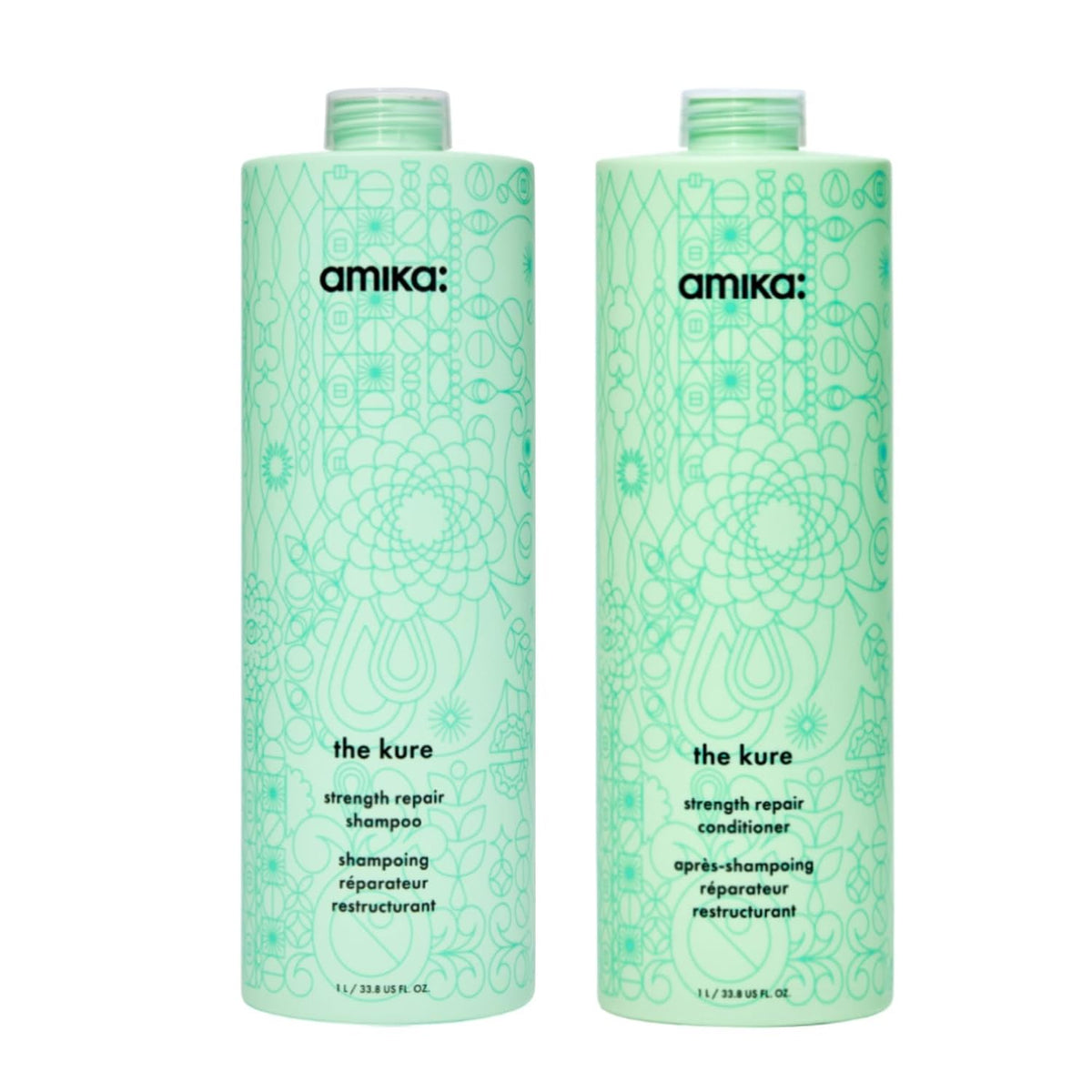 Amika | The Kure Strength Repair Shampoo & Conditioner Duo — 67.6 fl oz Total
