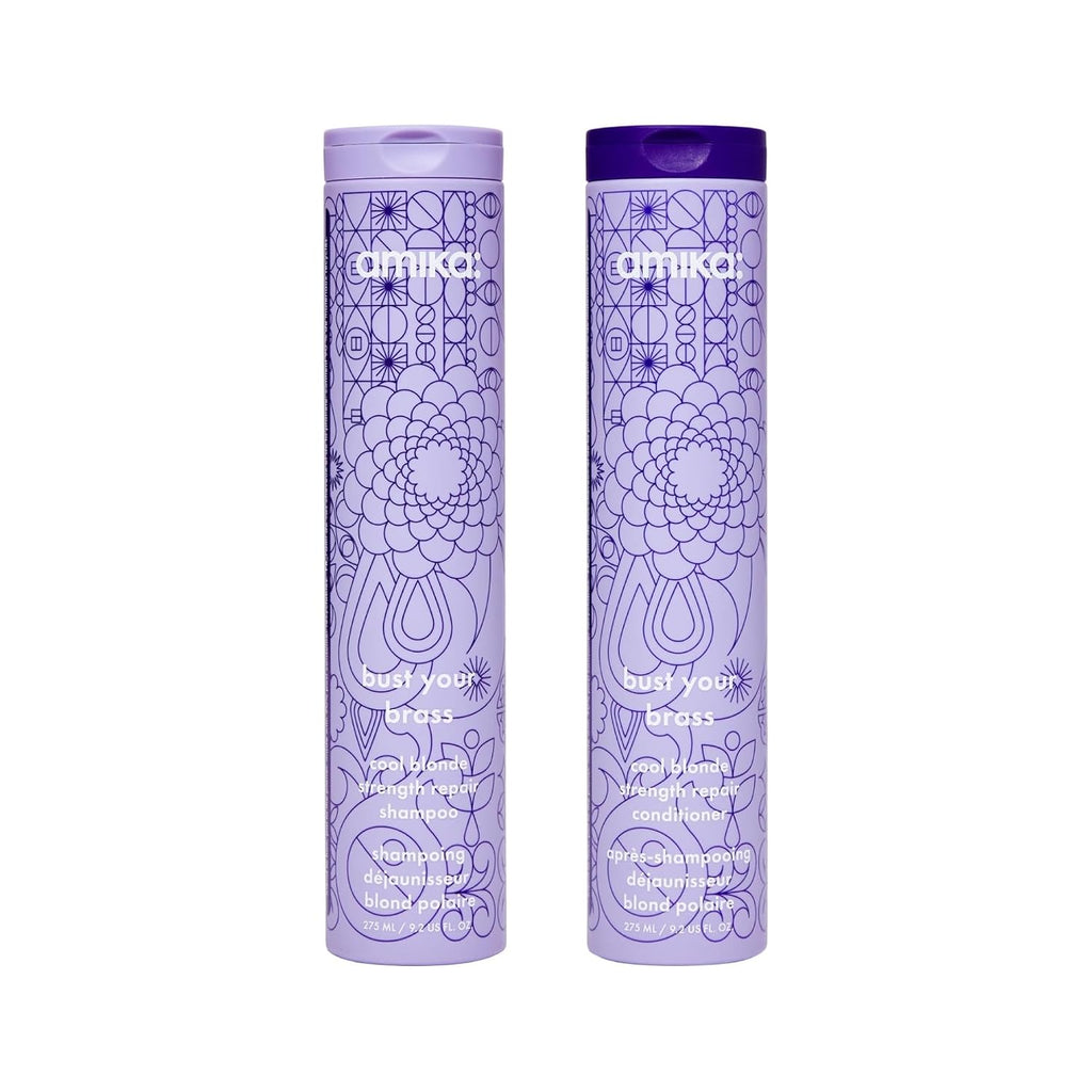 Amika | Purple Toning Shampoo & Conditioner Duo for Blonde, Silver & Gray Hair — 18.4 fl oz Total