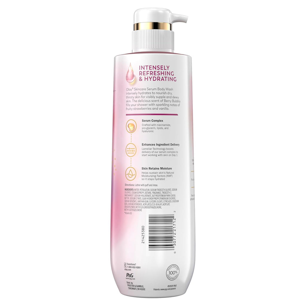 Olay | Body Wash Niacinamide Hyaluronic Acid Pro-Glycerin Berry Bubbly Strawberry Vanilla Limited Edition — 20 fl oz