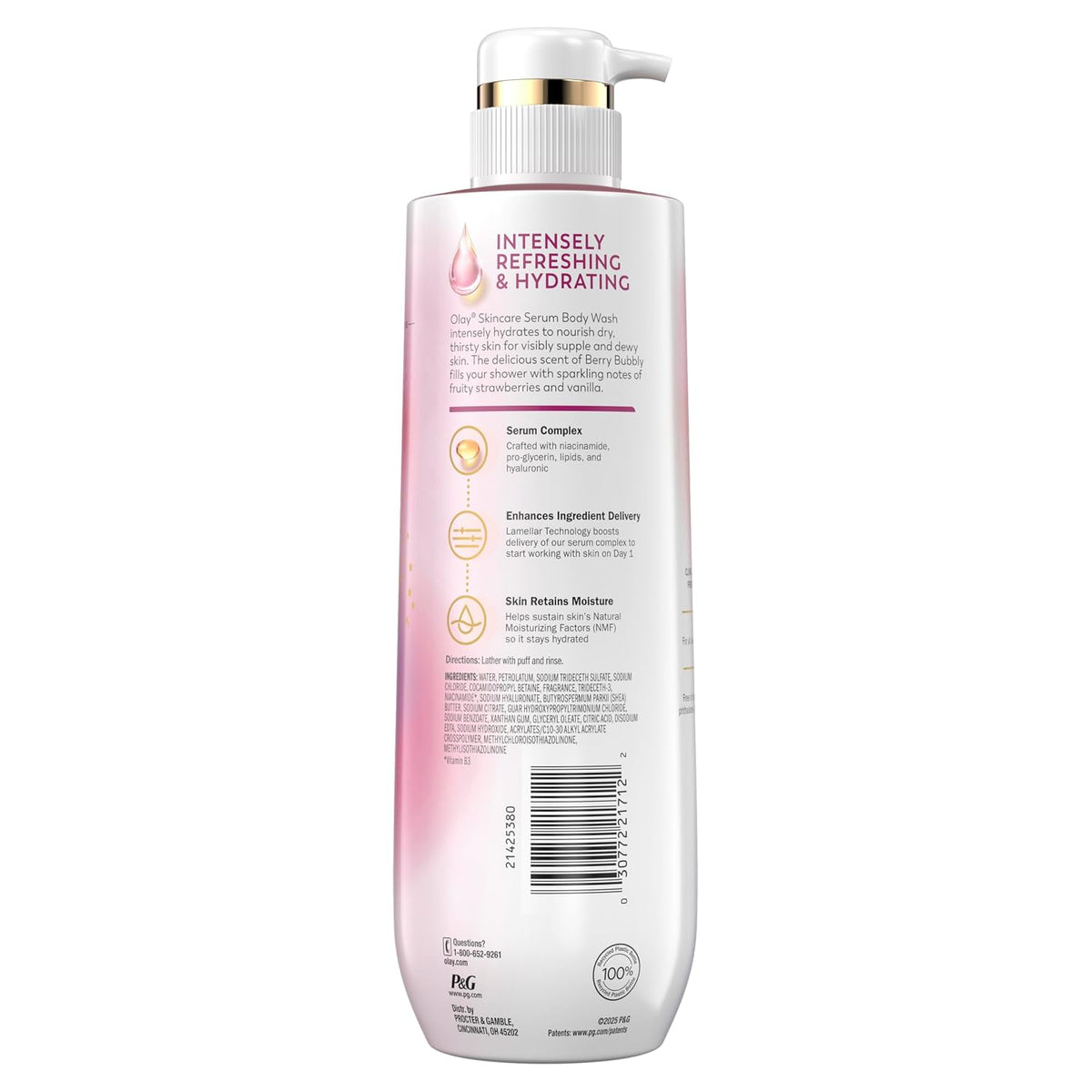 Olay | Body Wash Niacinamide Hyaluronic Acid Pro-Glycerin Berry Bubbly Strawberry Vanilla Limited Edition — 20 fl oz