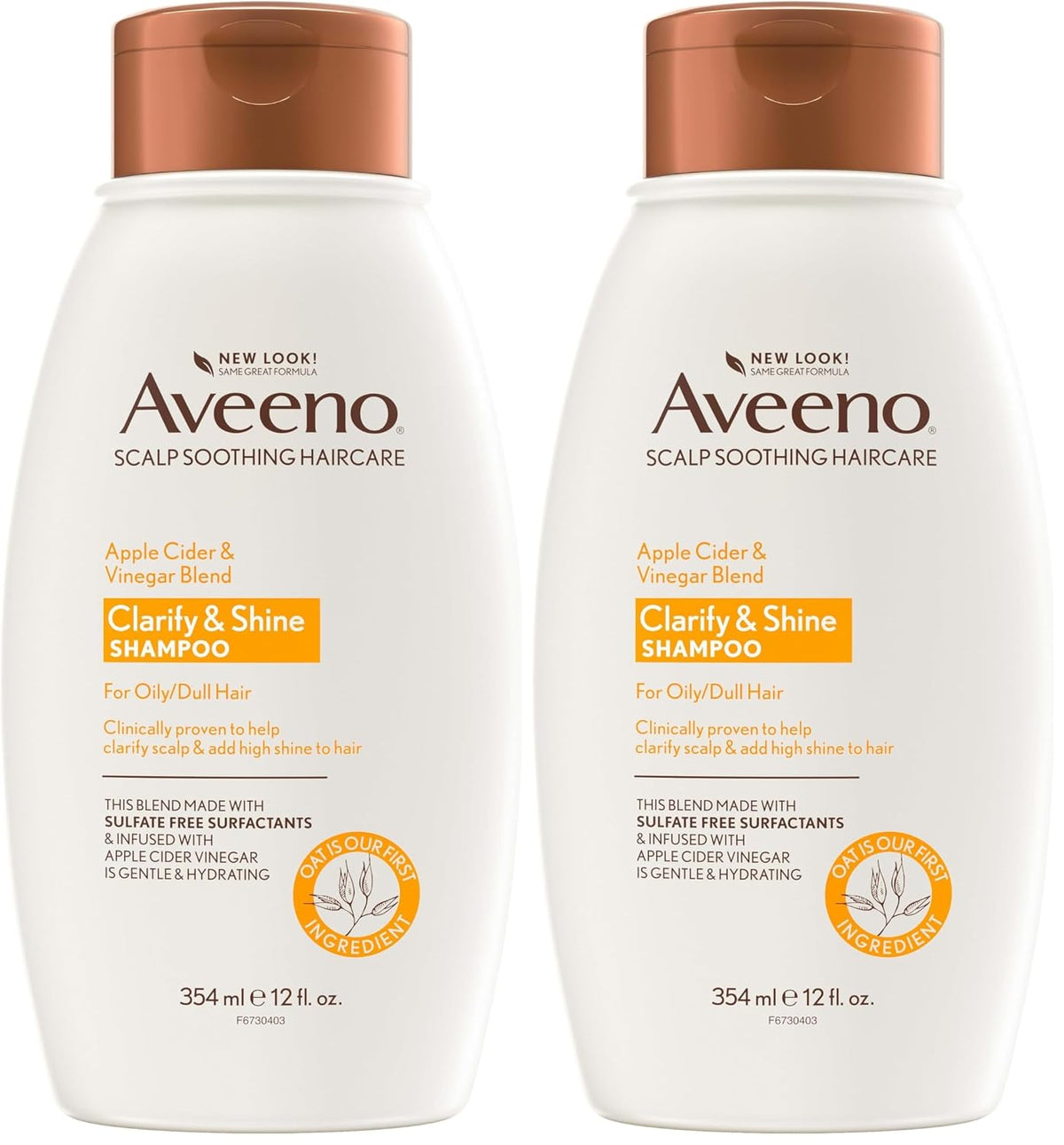 Aveeno Clarifying And Shine Shampoo in a white background