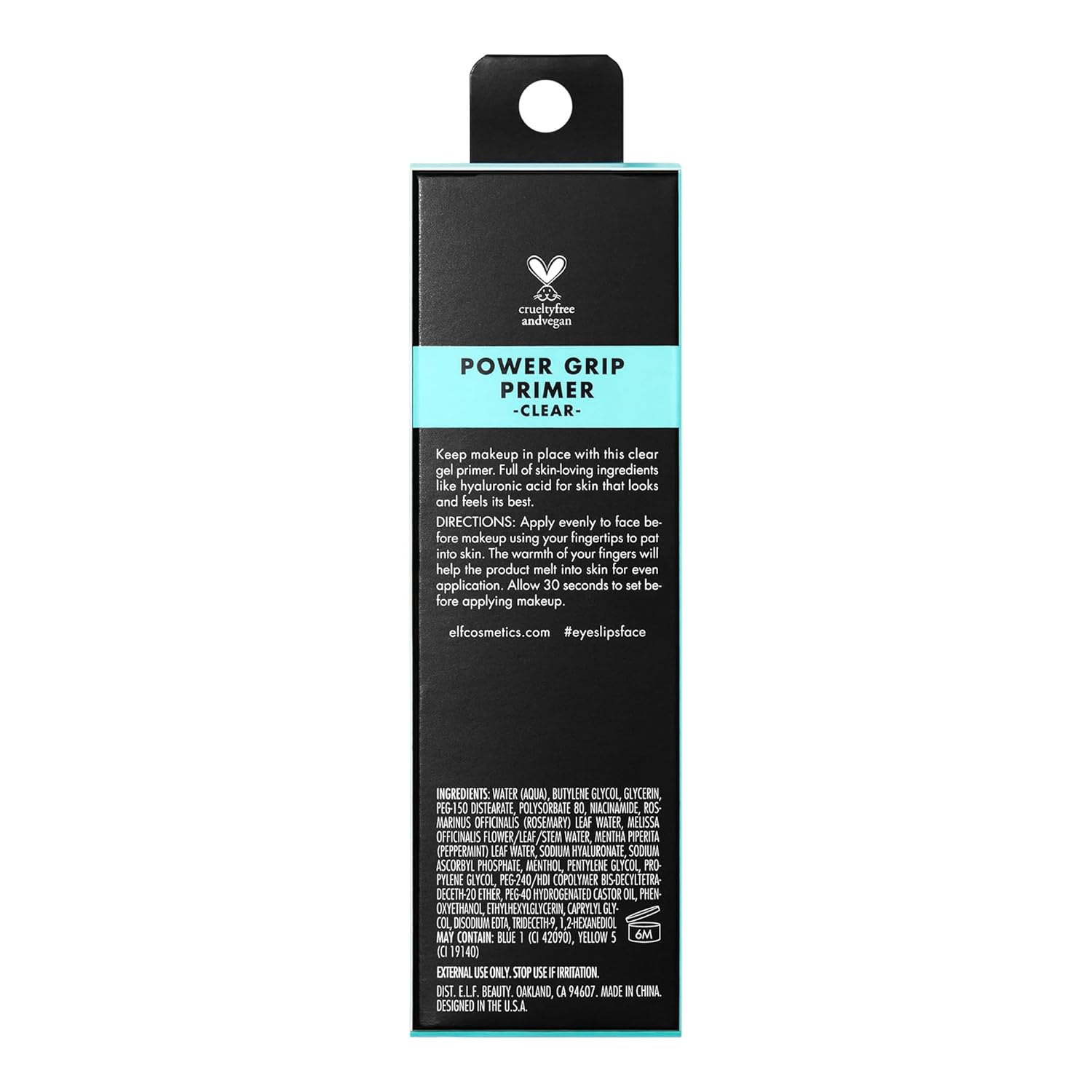 e.l.f. Power Grip Primer, Gel-Based & Hydrating Face Primer for Smoothing Skin & Gripping Makeup, Moisturizing & Priming, Vegan & Cruelty-Free, 0.811 Fl Oz