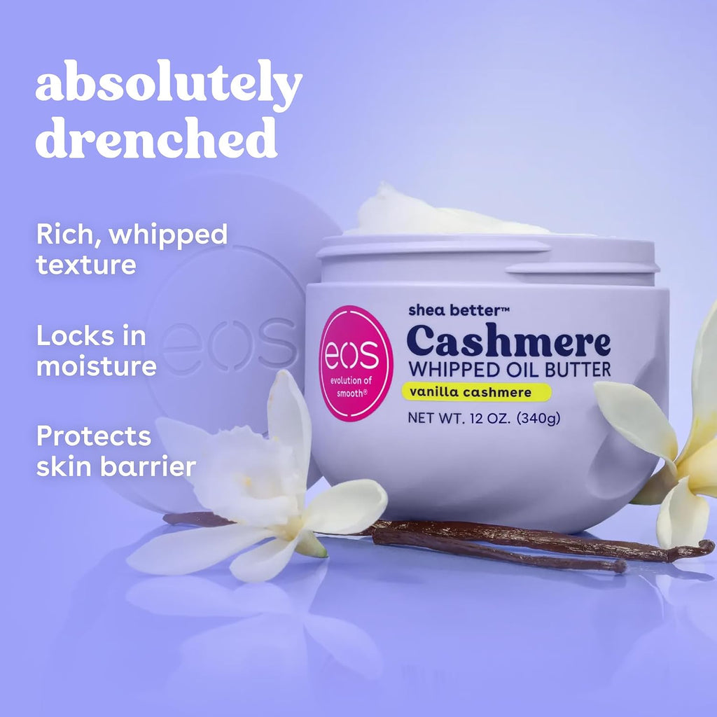 eos | Vanilla Cashmere Whipped Oil Body Butter Shea Butter — 12 fl oz