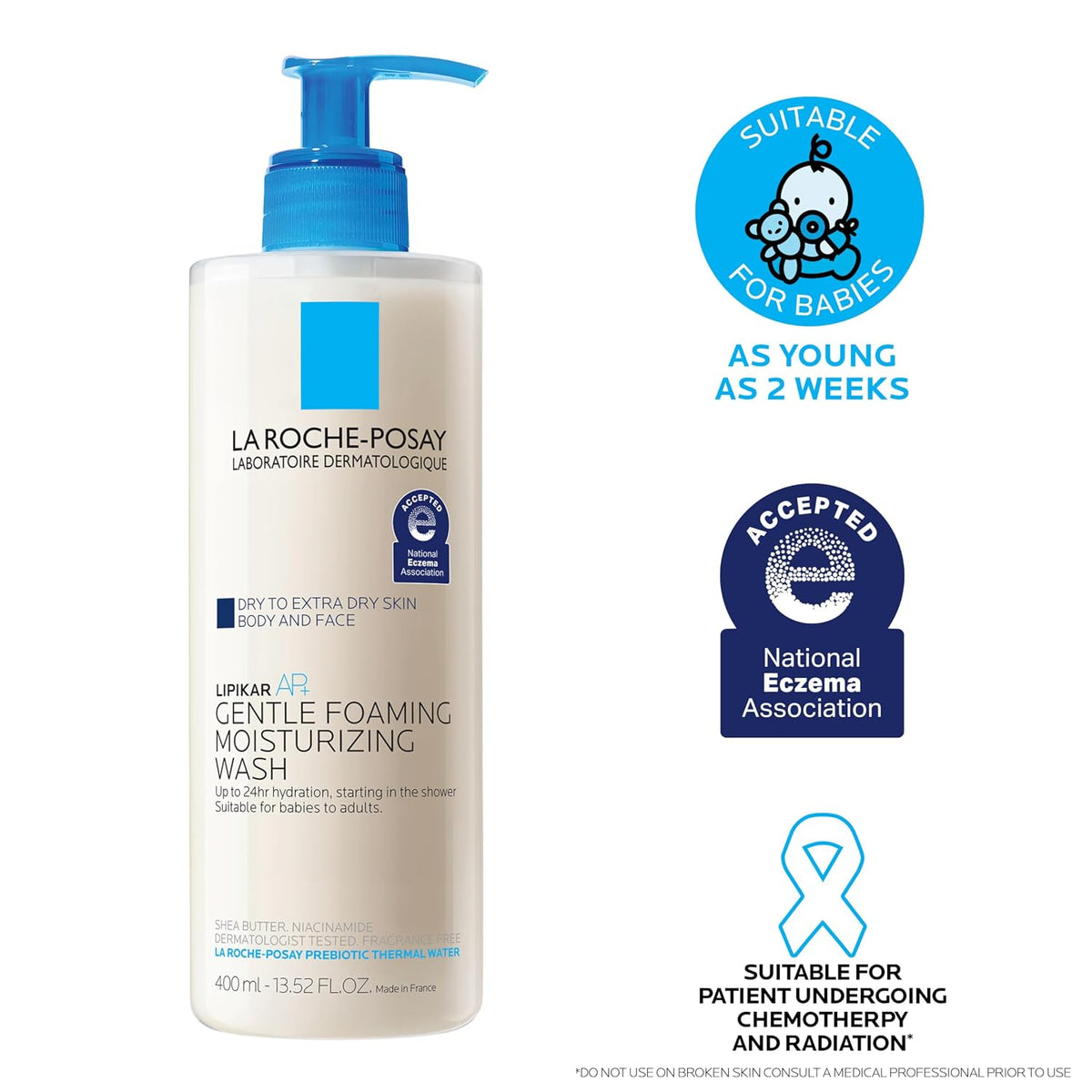 Lipikar Wash AP+ Moisturizing Body & Face Wash by La Roche-Posay — 13.5 fl oz
