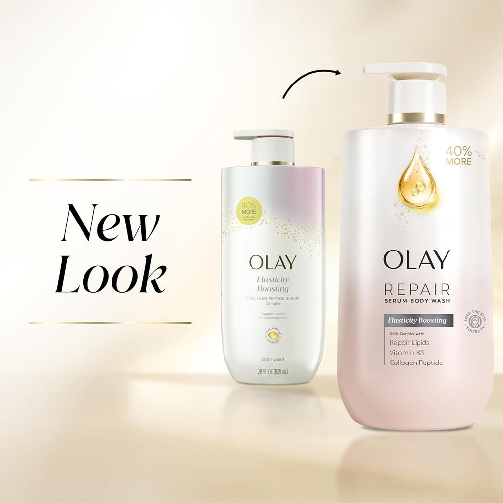 Olay | Body Wash Repair Serum Collagen Peptide Elixir B3 Repair Lipids Elasticity Boosting All Skin — 28 fl oz