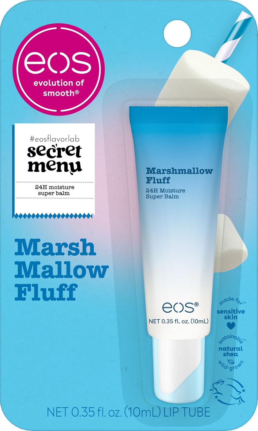 EOS Secret Menu Marshmallow Fluff lip balm in a 0.35 fl.