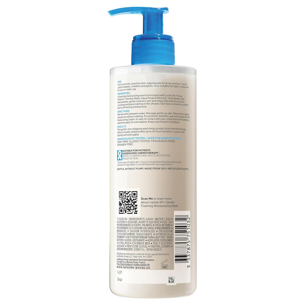 Lipikar Wash AP+ Moisturizing Body & Face Wash by La Roche-Posay — 13.5 fl oz