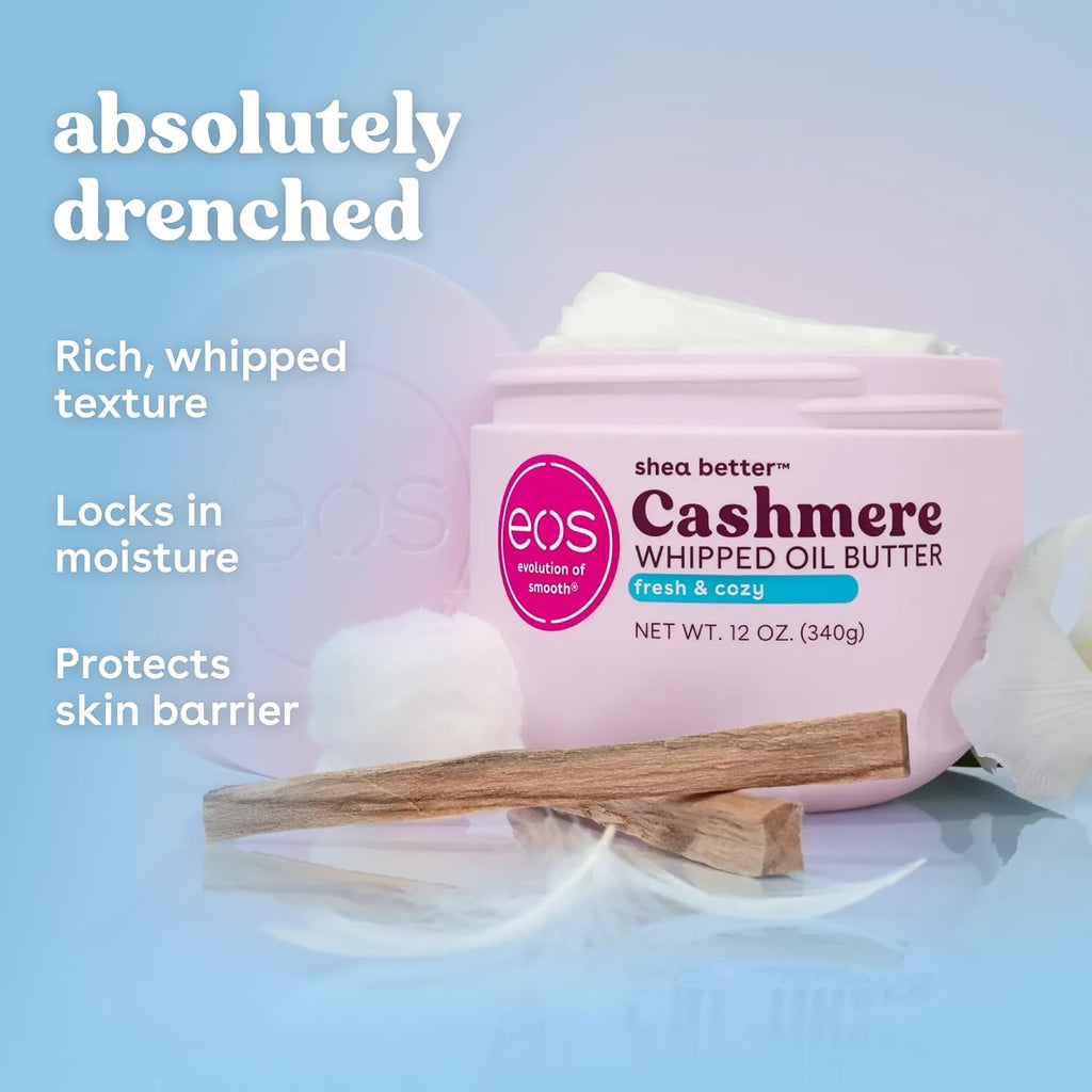 eos | Fresh & Cozy Whipped Oil Body Butter Shea Butter — 12 fl oz
