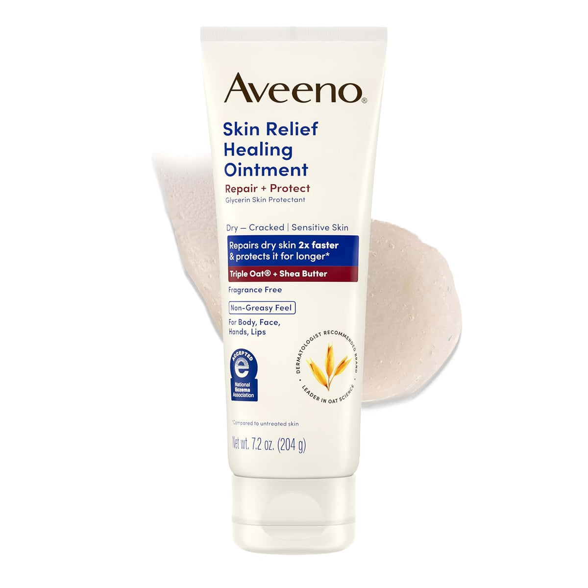 Aveeno Relief Healing Lotion in A white background