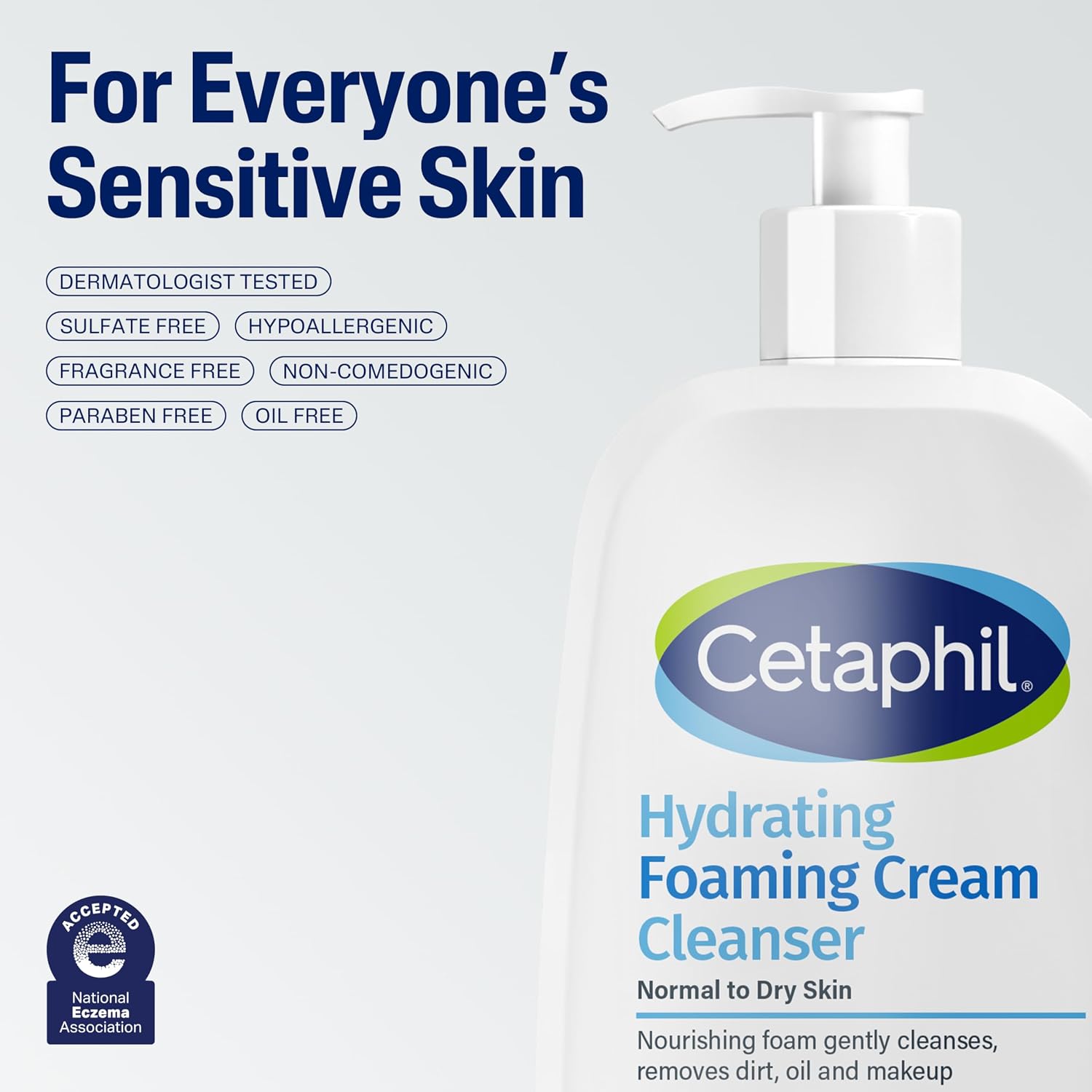 Cetaphil Cream to Foam Face Wash for Sensitive Skin